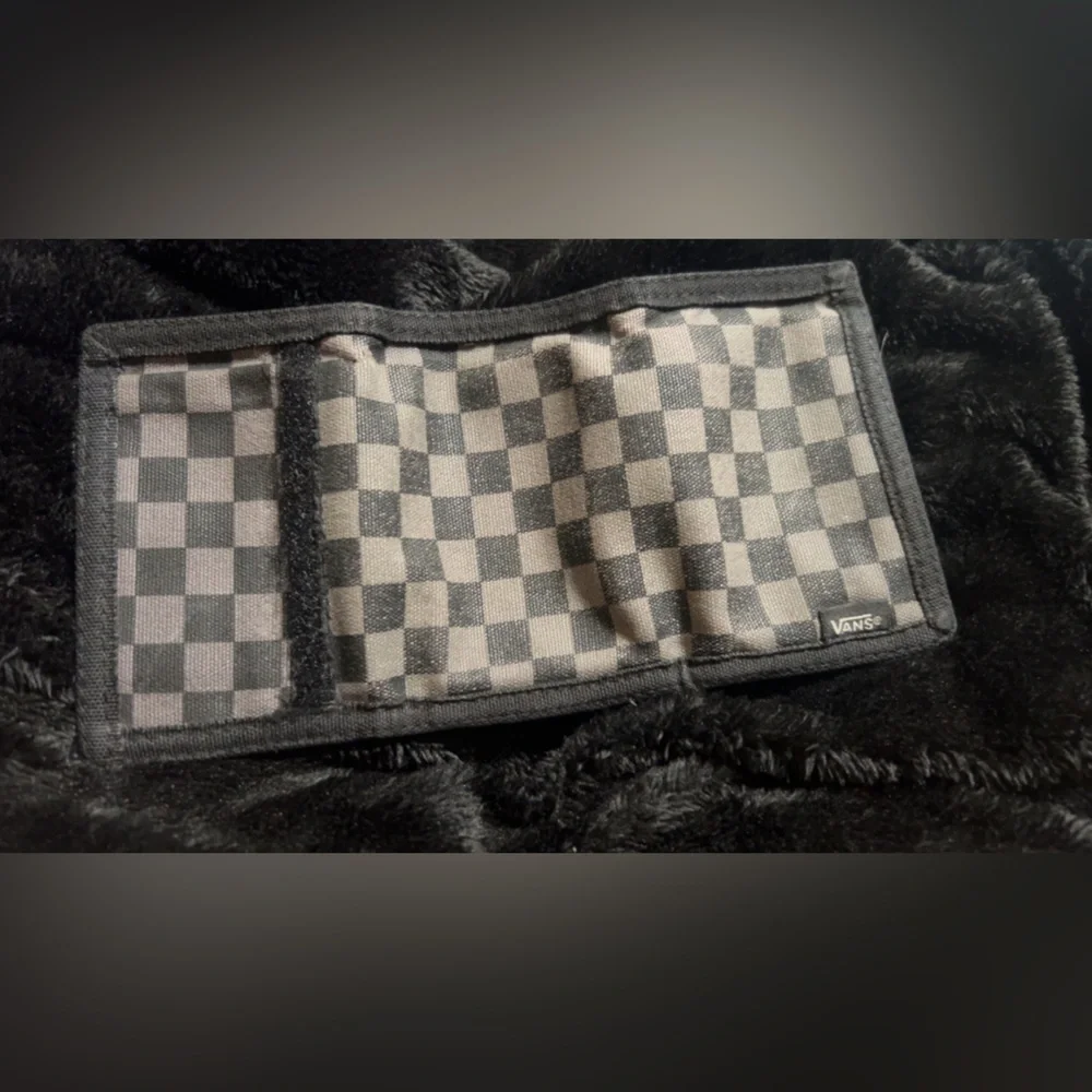 Vans Black and Gray Checkered Wallet